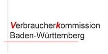 Logo der Verbraucherkommission Baden-Württemberg auf weißem Hintergrund mit rotem V und k