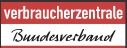 Logo der Verbraucherzentrale Bundesverband in rot und weiß mit weißer und schwarzer Schrift