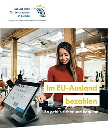 Titel der Broschüre des Europäischen Verbraucherzentrums Deutschland Im EU-Ausland bezahlen